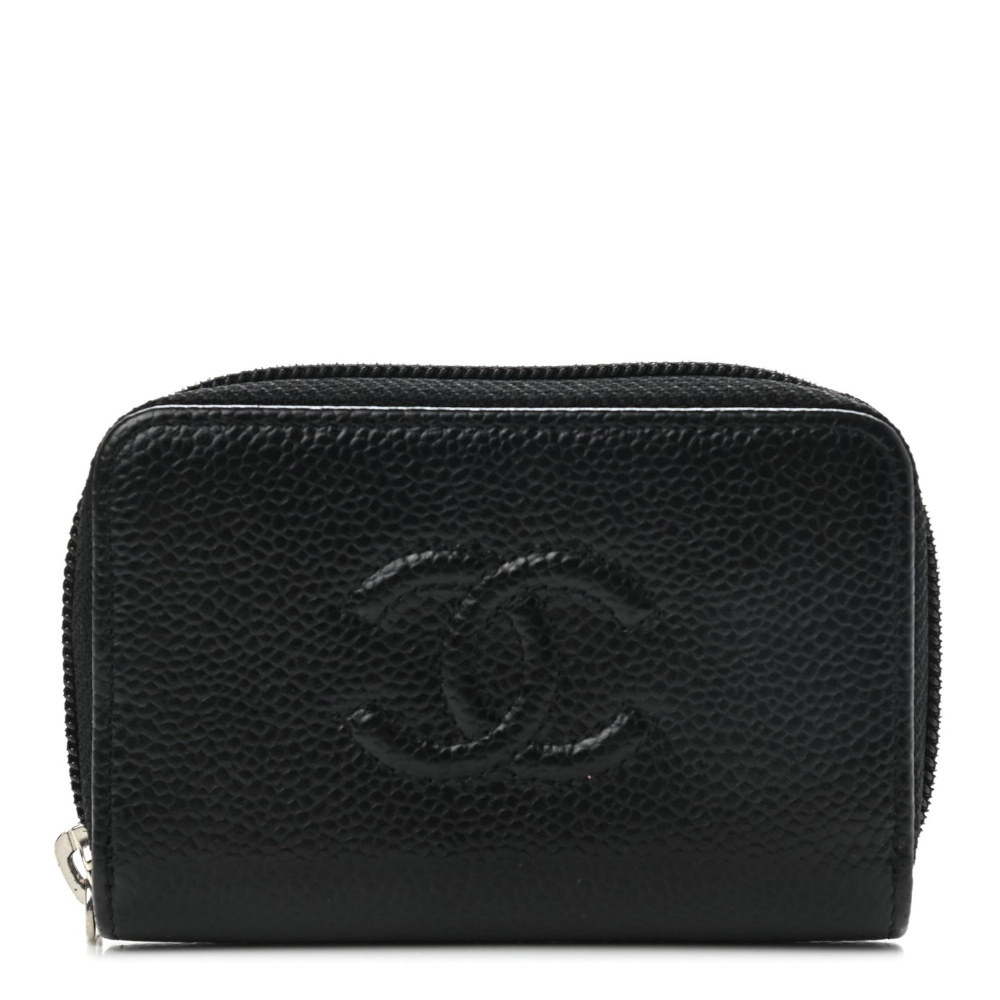 Caviar Timeless CC Zip Around Coin Purse Black