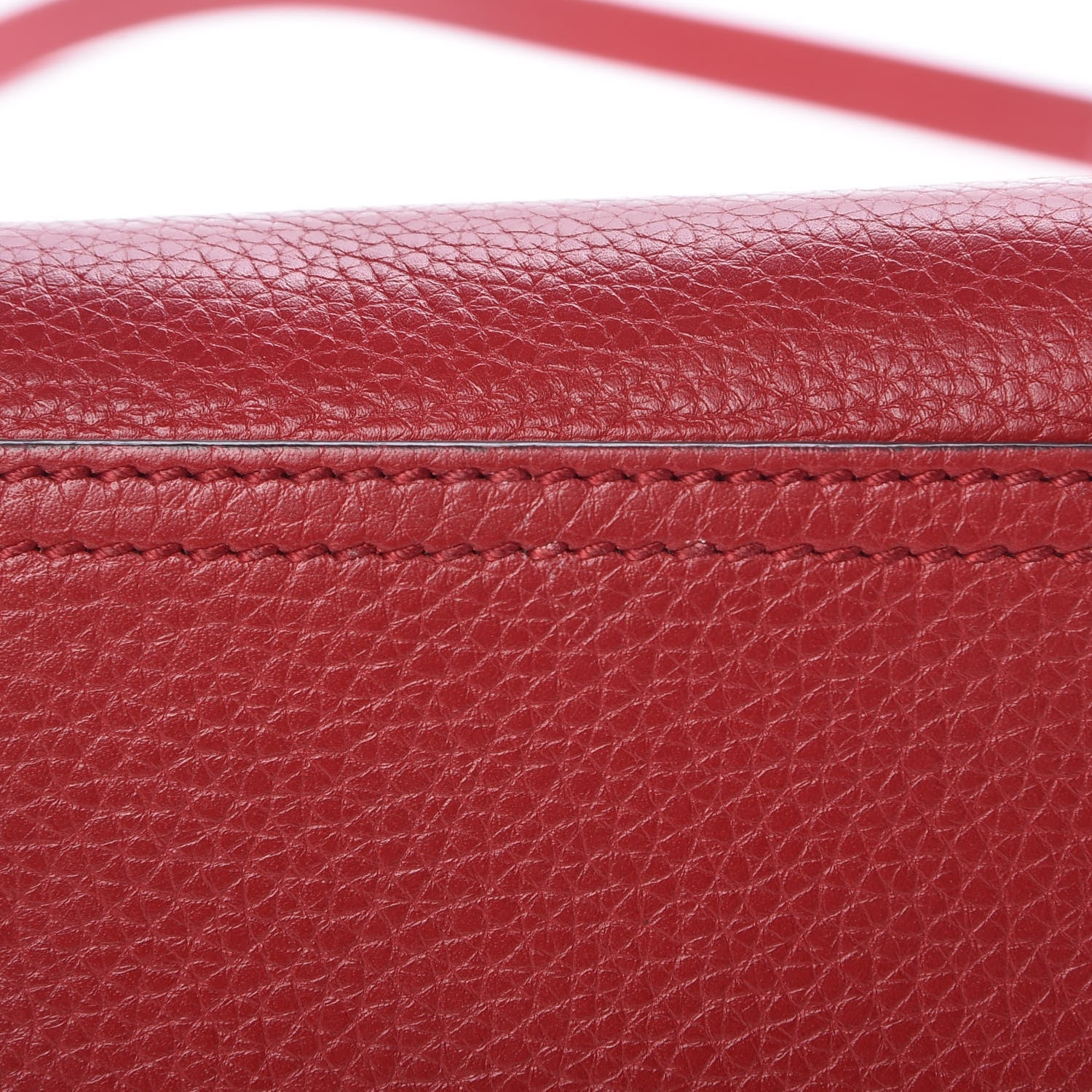 Gucci Calfskin Small GG Marmont Top Handle Bag Vulcanic Red 13 of 14