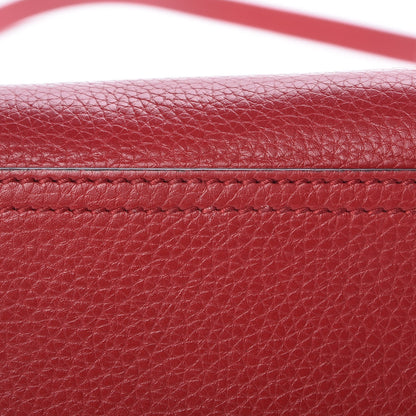 Gucci Calfskin Small GG Marmont Top Handle Bag Vulcanic Red 13 of 14