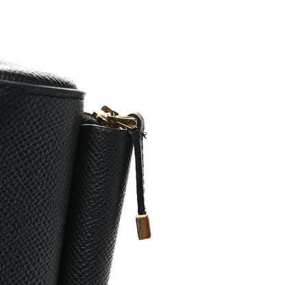 Christian Dior Grained Calfskin Caro Double Pouch Black 9 of 10