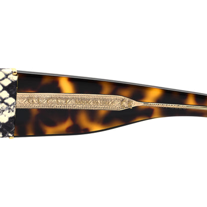 Gucci Snakeskin Acetate Square Sunglasses GG0484S Havana 5 of 7
