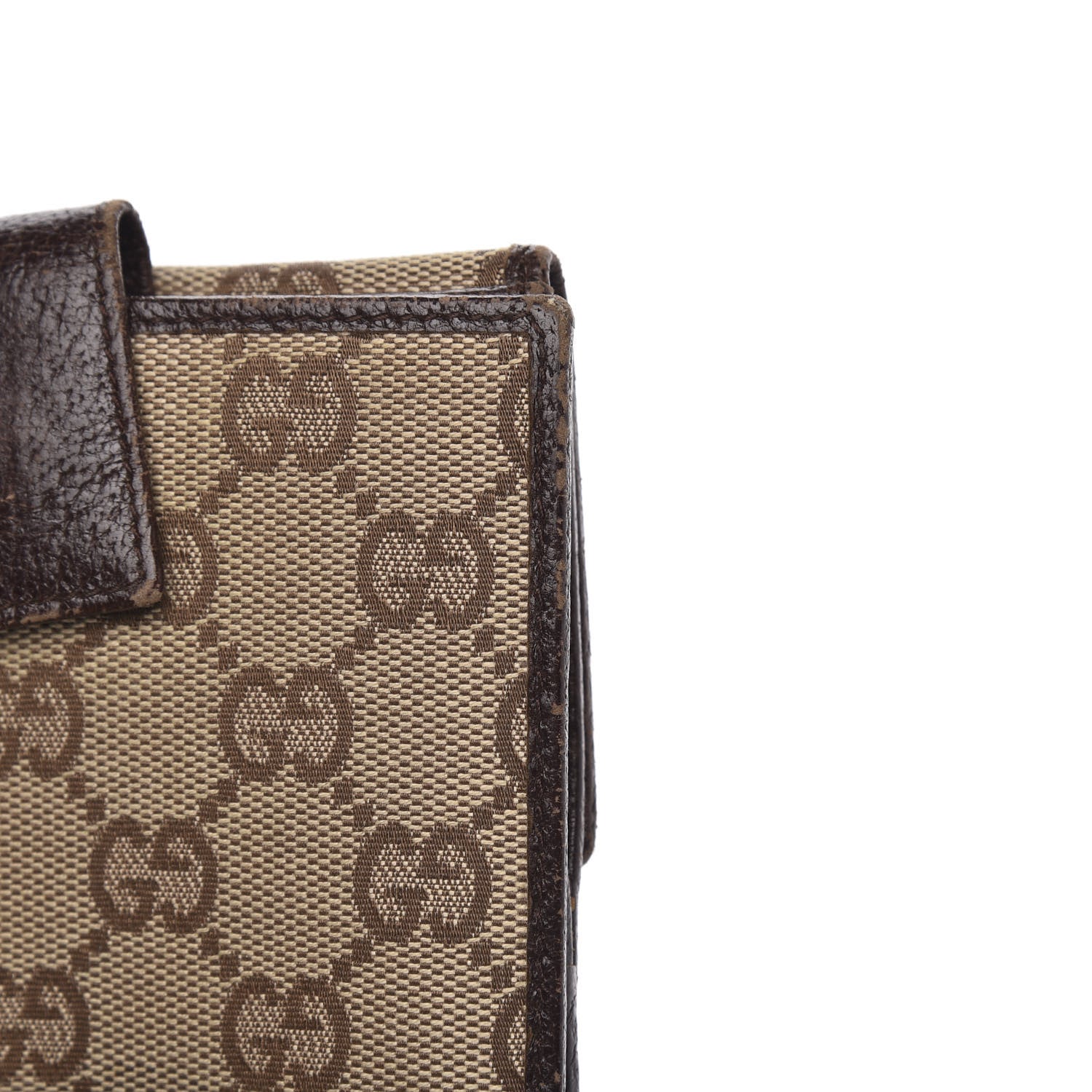 Gucci Monogram Metal Bar French Flap Wallet Beige Ebony Cocoa 11 of 11