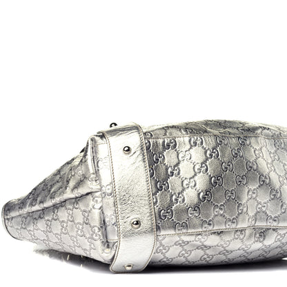 Gucci Metallic Guccissima Medium Pelham Shoulder Bag Silver 8 of 9