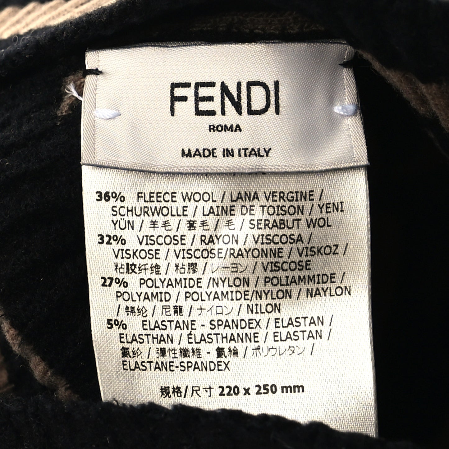 Wool FF Beanie Tobacco Black