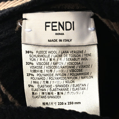 Fendi Wool FF Beanie Tobacco Black 4 of 4
