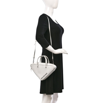 Balenciaga Calfskin XS Triangle Chain Duffle White 2 of 15