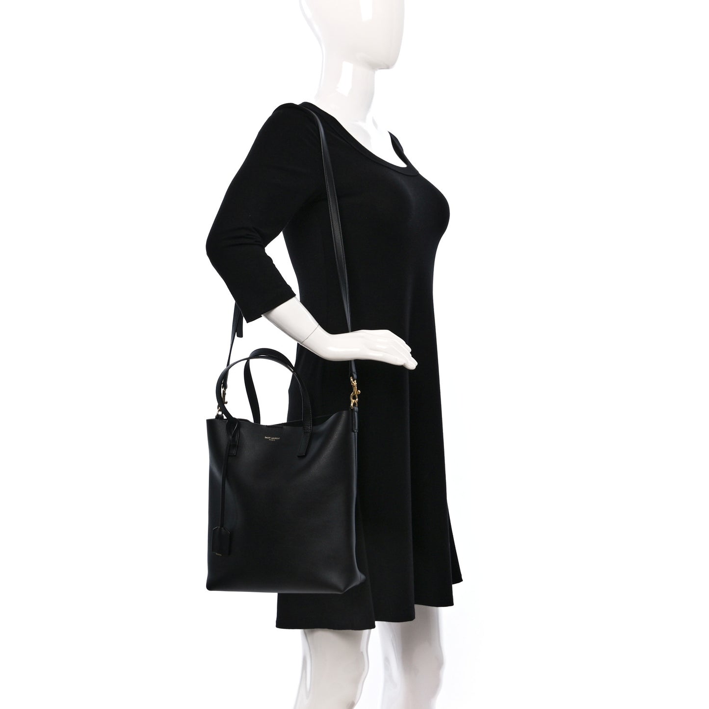 Calfskin Toy Shopping Tote Black