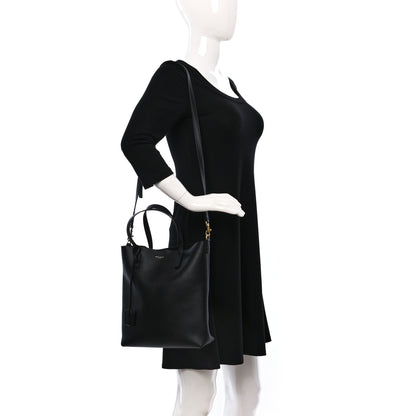 Saint Laurent Calfskin Toy Shopping Tote Black 2 of 9