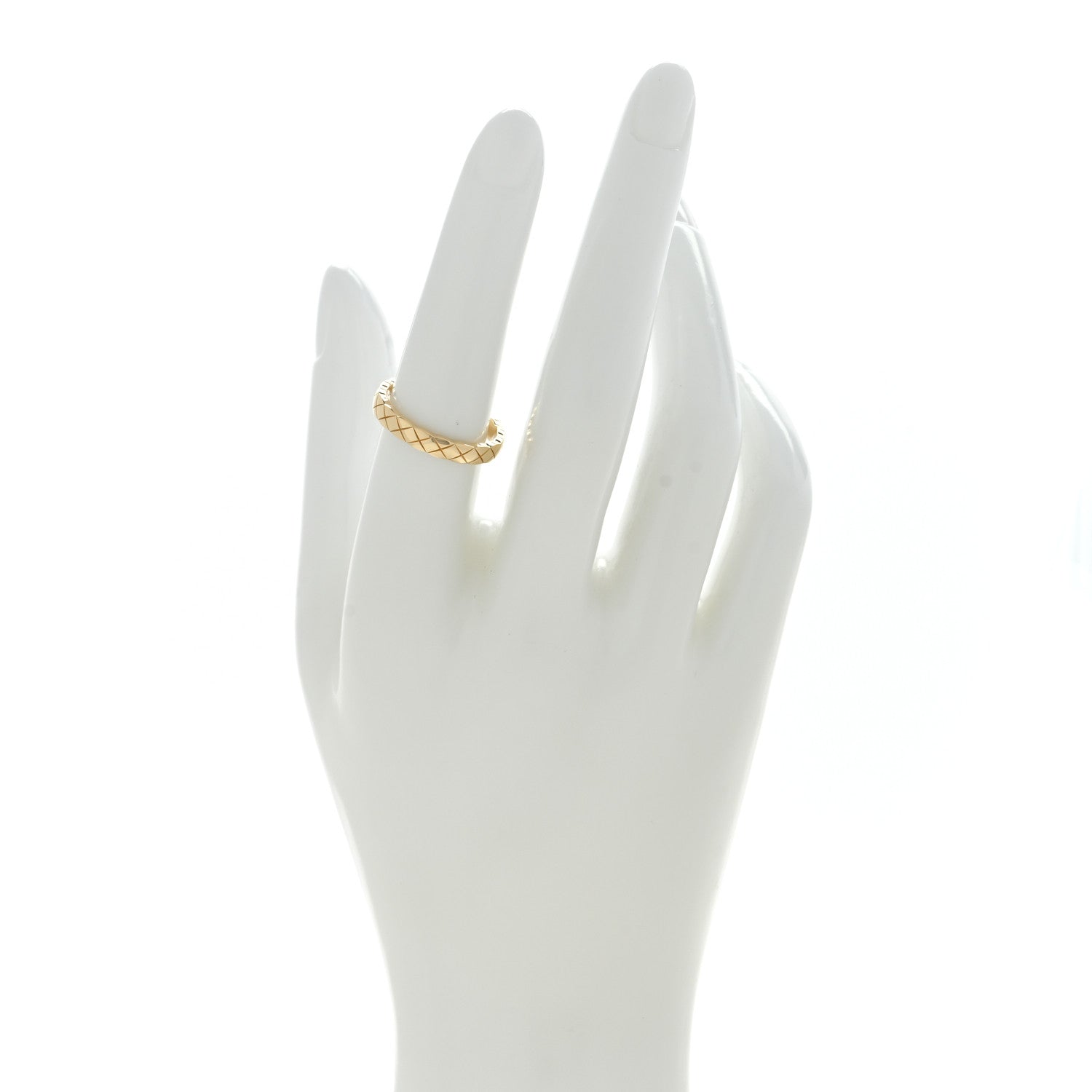 Chanel 18K Yellow Gold Mini Coco Crush Ring 54 6.75 2 of 4
