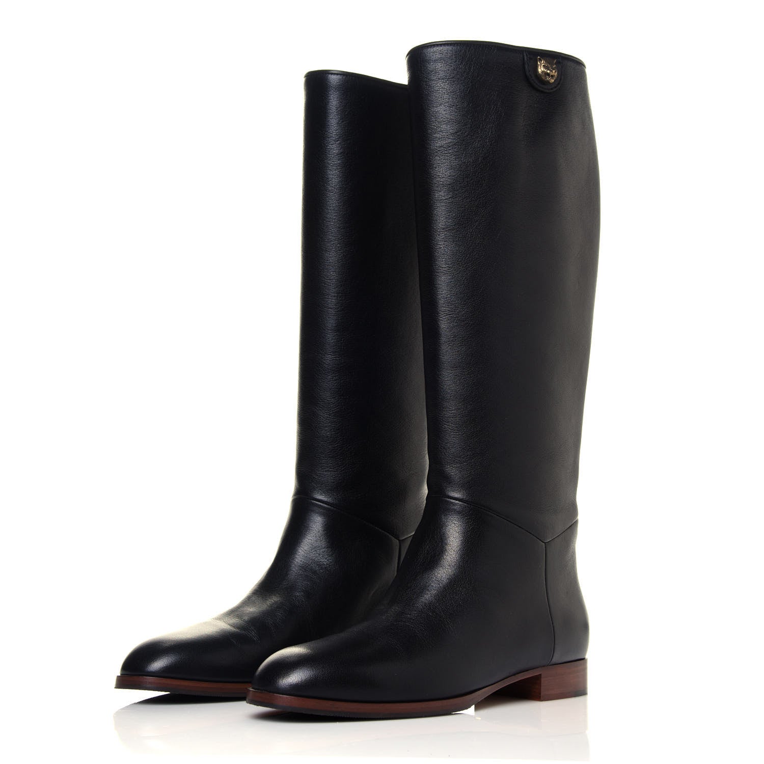 Gucci Calfskin Piuma Lux Energy High Boots 39 Black 3 of 7