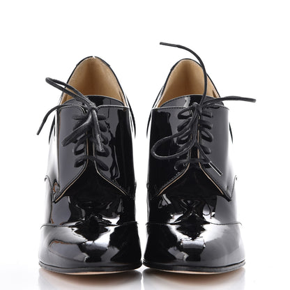 Chanel Patent Calfskin Cap Toe Short Boots 36 Black 2 of 9