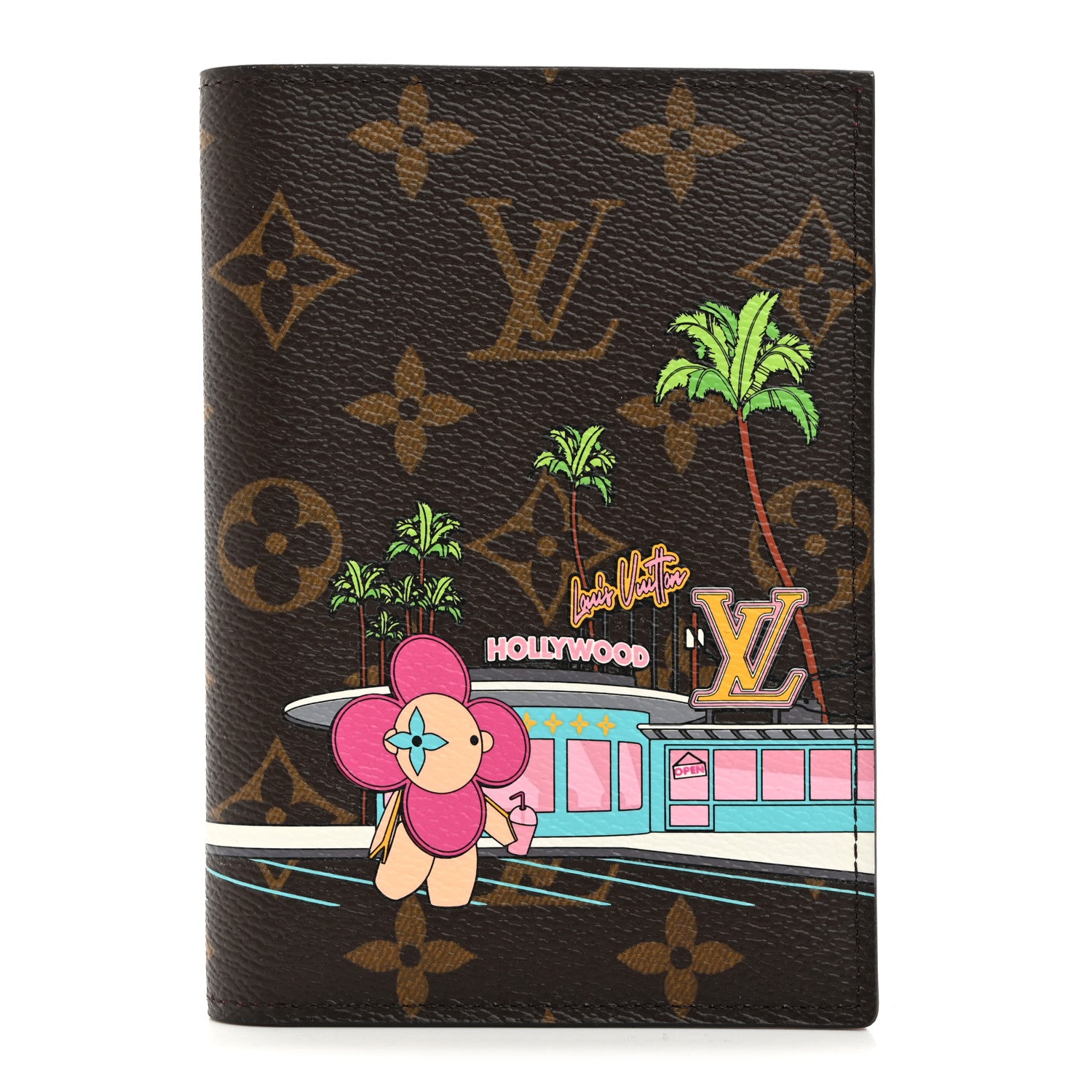 Louis Vuitton Monogram 2021 Christmas Animation Hollywood Passport Cover Fuchsia 1 of 6
