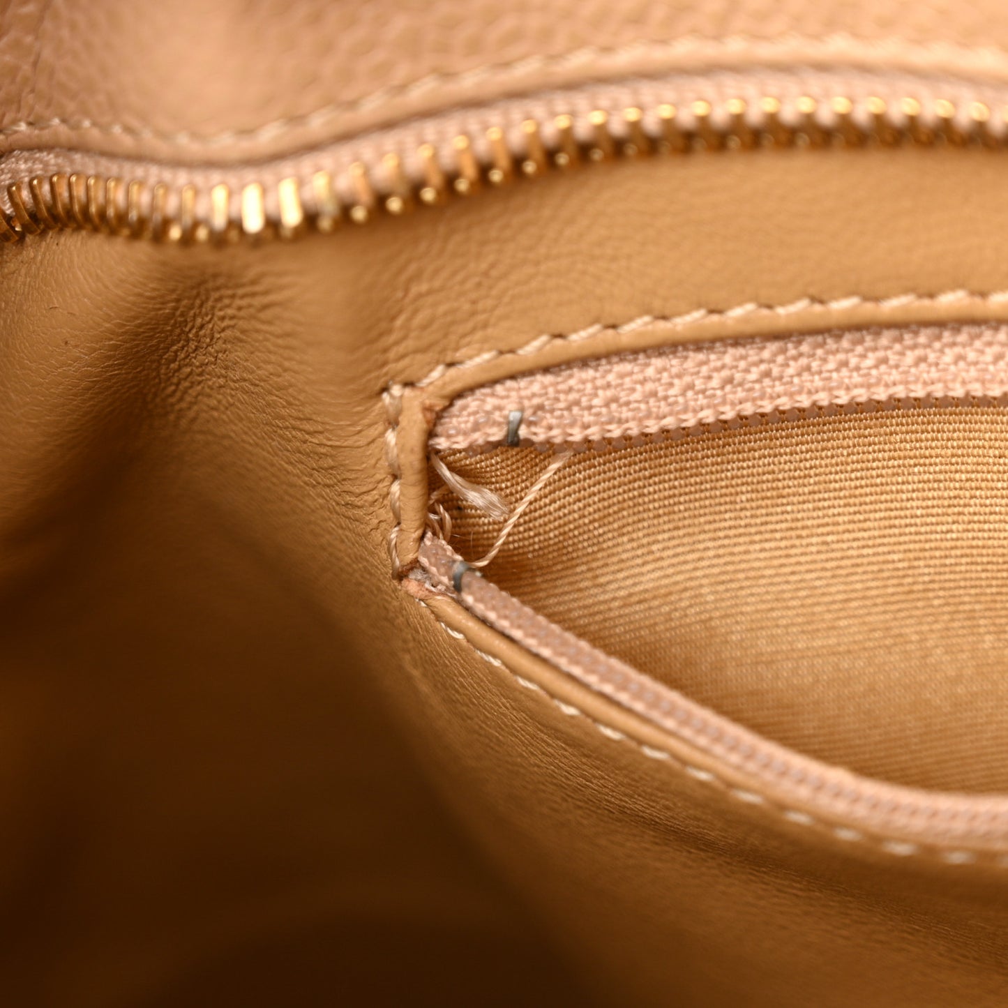 Caviar Quilted Medallion Tote Beige
