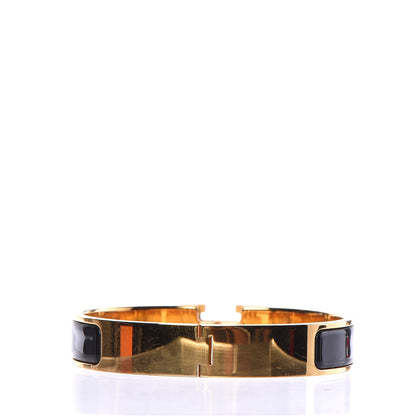 Hermes Enamel Narrow Clic Clac H Bracelet GM Black 3 of 6