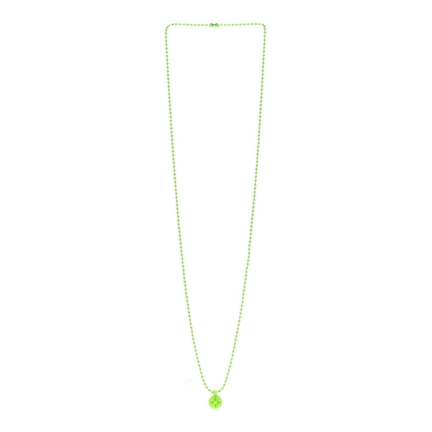 Silicone Silichrome Cross Pendant Necklace Green