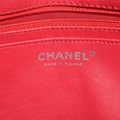 Chanel Washed Caviar Maxi Single Flap Fuchsia 7 of 9