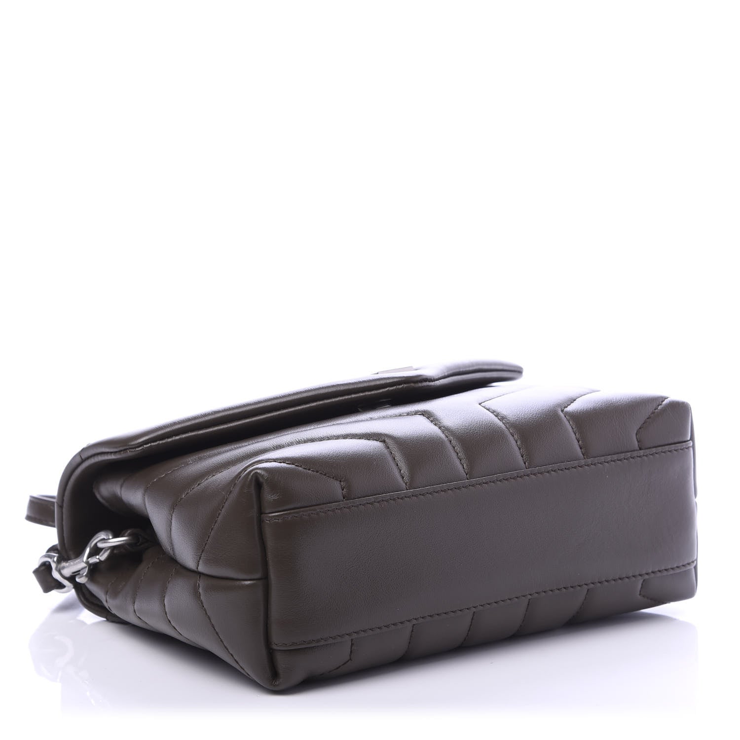 Saint Laurent Calfskin Y Quilted Monogram Toy Loulou Crossbody Bag Faggio 4 of 9