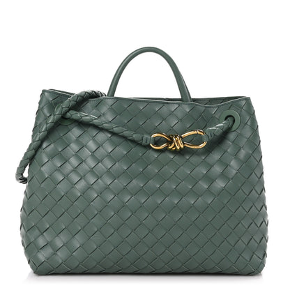 Bottega Veneta Nappa Intrecciato Medium Andiamo Shoulder Bag Aloe 1 of 8