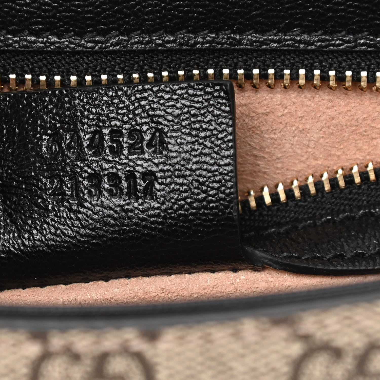 Gucci GG Supreme Monogram Calfskin Small Padlock Messenger Shoulder Bag Beige Black Cuir 7 of 12