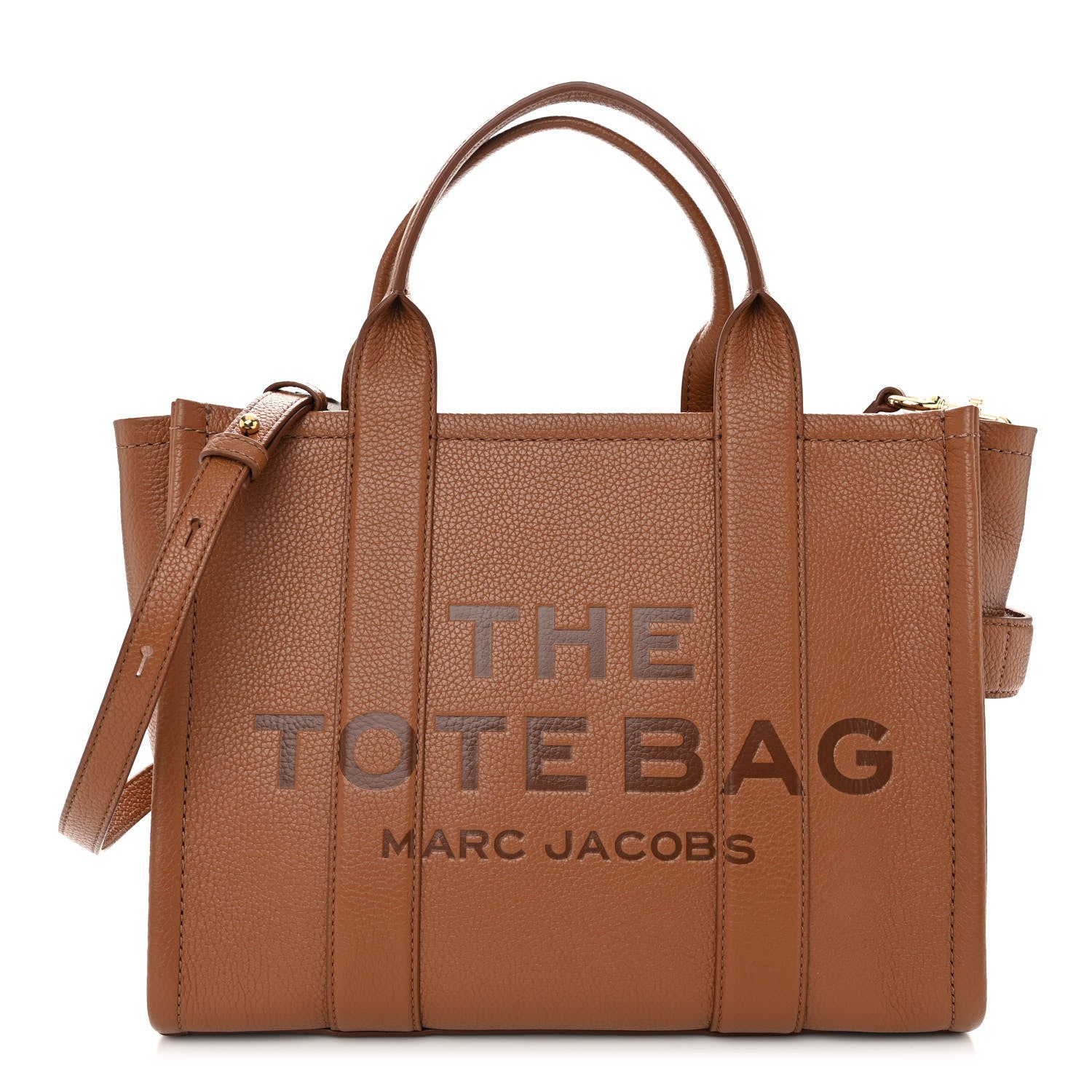 Marc Jacobs Grained Calfskin Medium The Tote Bag Argan Oil 1 of 9
