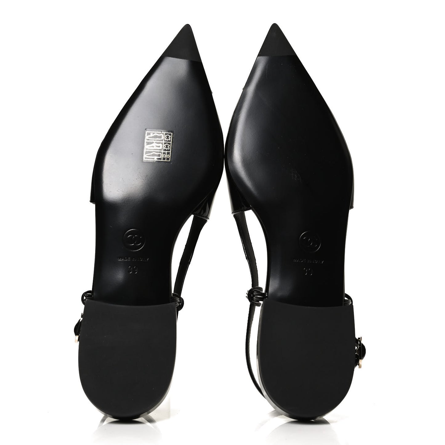 Patent CC Slingback Flats 39 Black