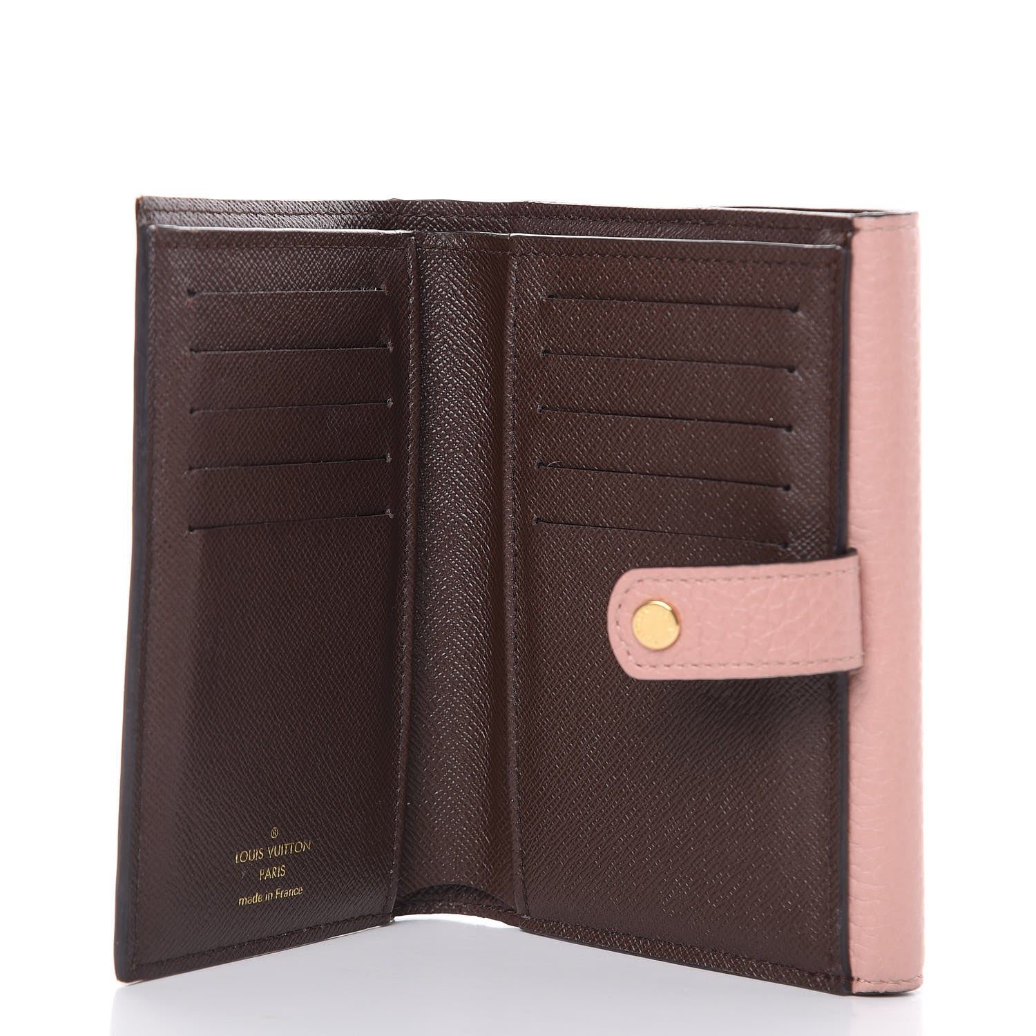 Louis Vuitton Damier Ebene Normandy Compact Wallet Rose Ballerine 6 of 9