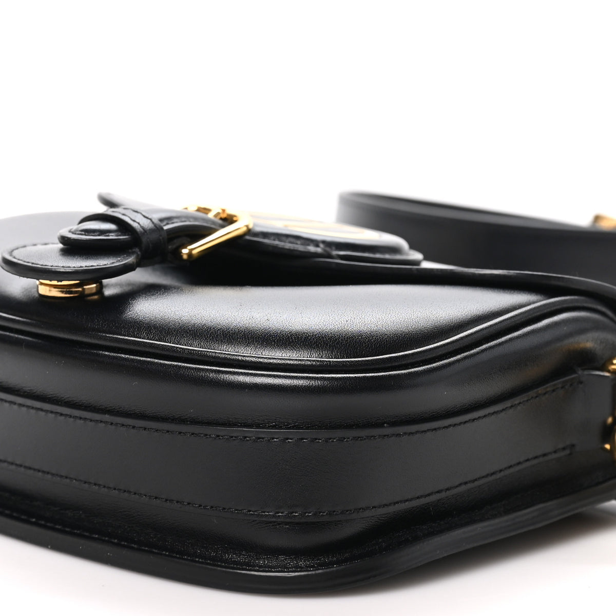 Box Calfskin Small Bobby Flap Black