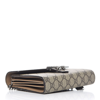Gucci GG Supreme Monogram Mini Dionysus Chain Wallet Beige Taupe 4 of 9