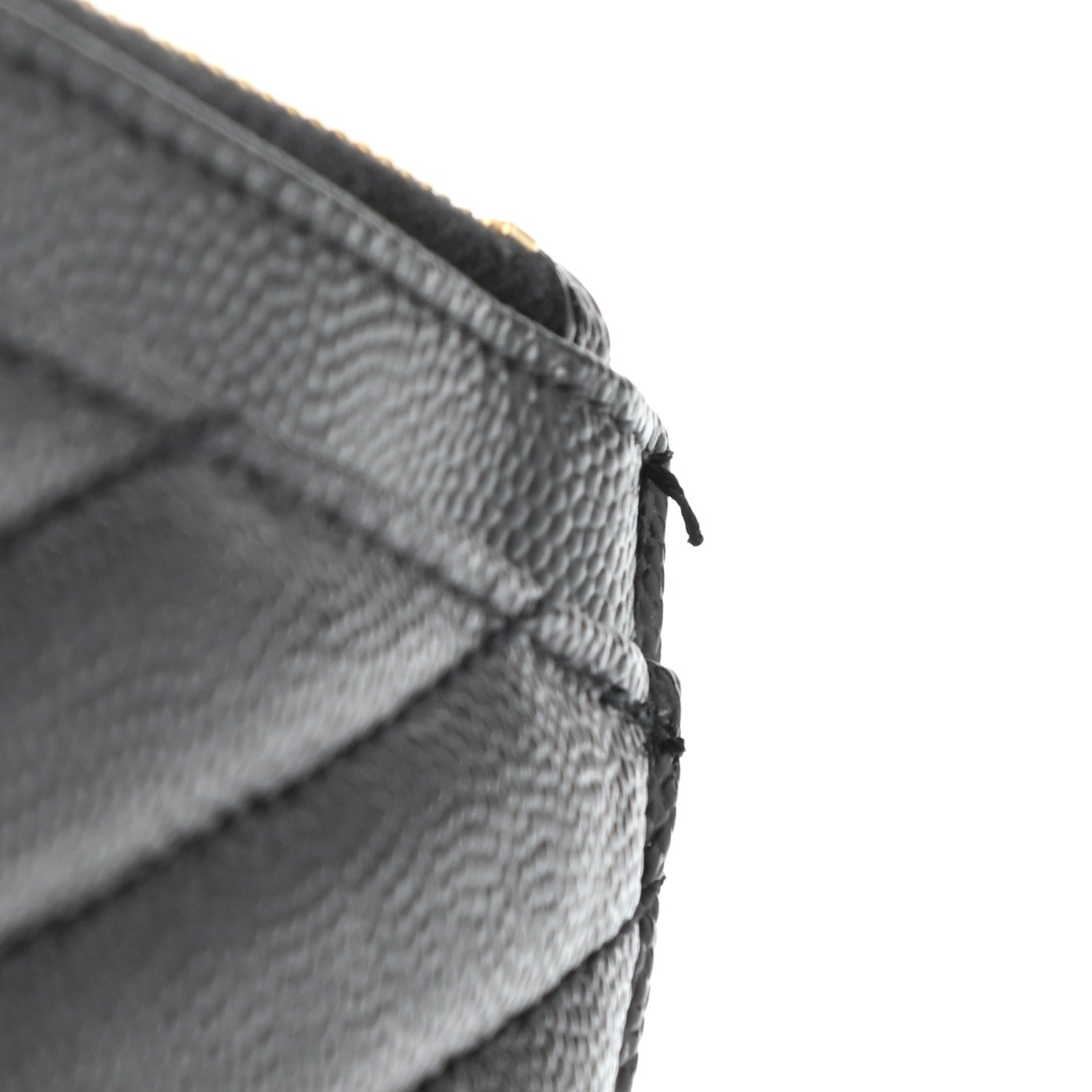 Saint Laurent Grain De Poudre Chevron Monogram Bill Pouch Black 9 of 9