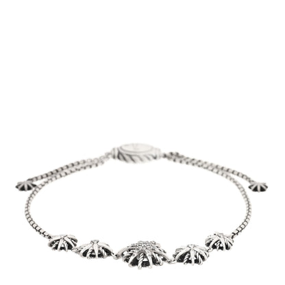 David Yurman Sterling Silver Diamond Starburst Five Station Bracelet 1 of 3