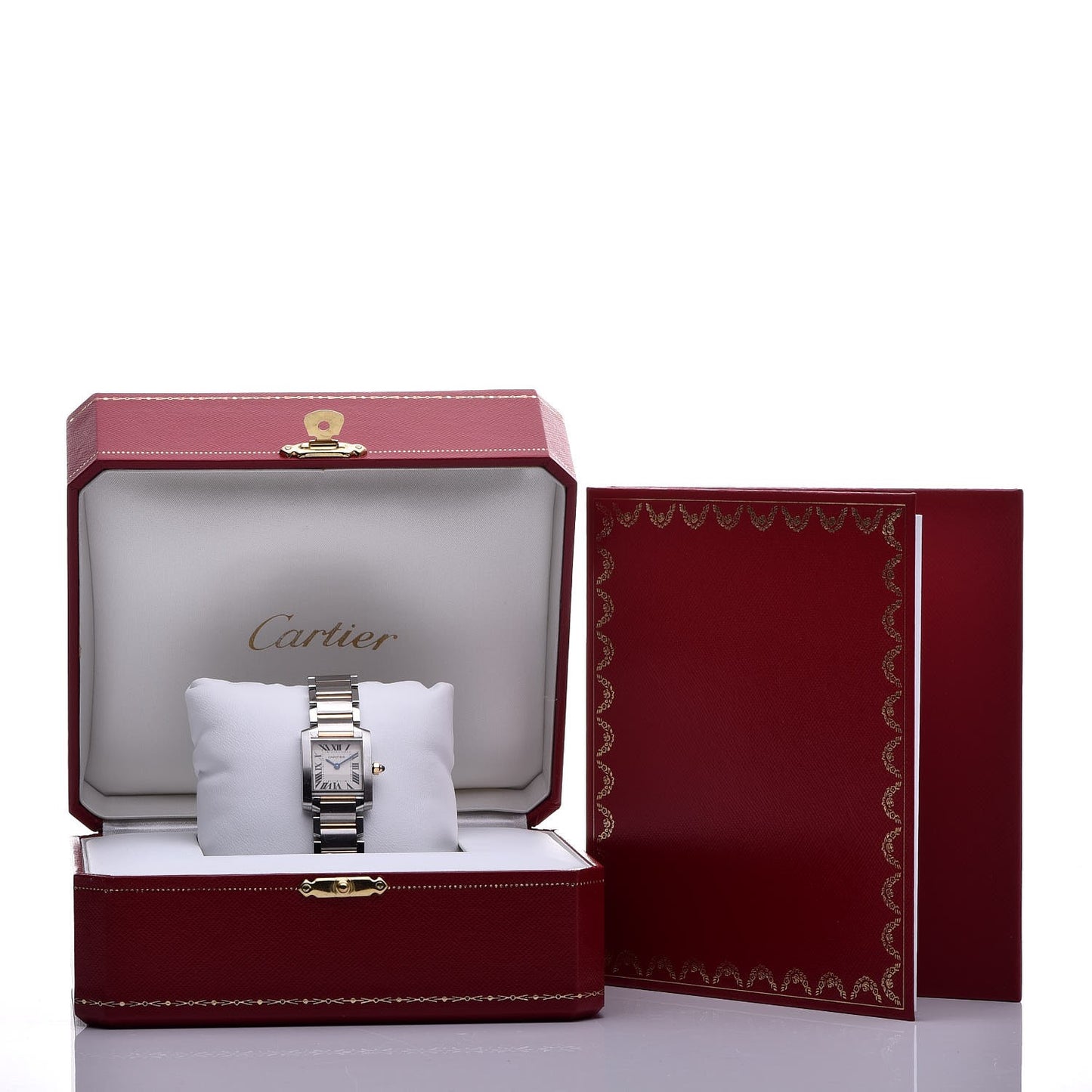 Stainless Steel 18K Yellow Gold 20mm Tank Francaise Quartz Watch