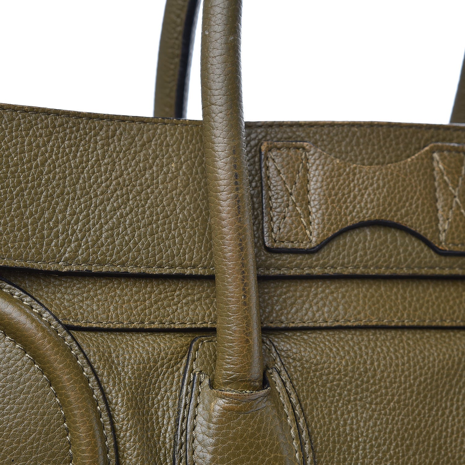 Celine Drummed Calfskin Mini Luggage Jungle 19 of 19