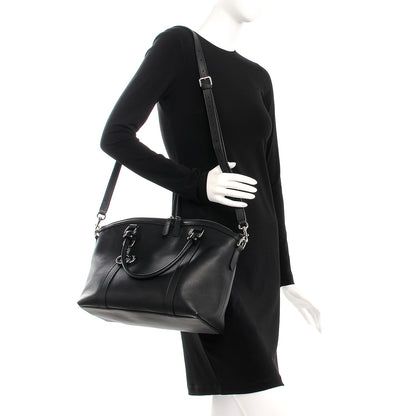 Gucci Pebbled Calfskin Medium GG Charm Dome Satchel Black 2 of 9