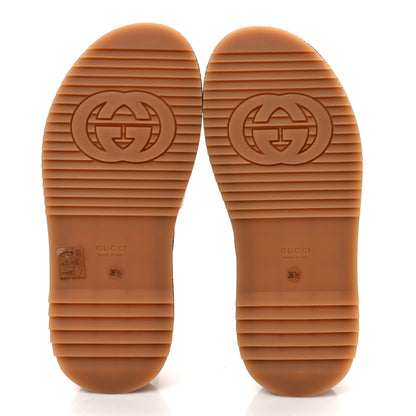 Gucci Canvas GG Monogram Angelina Platform Slide Sandals 36.5 Beige Ruggine 5 of 8