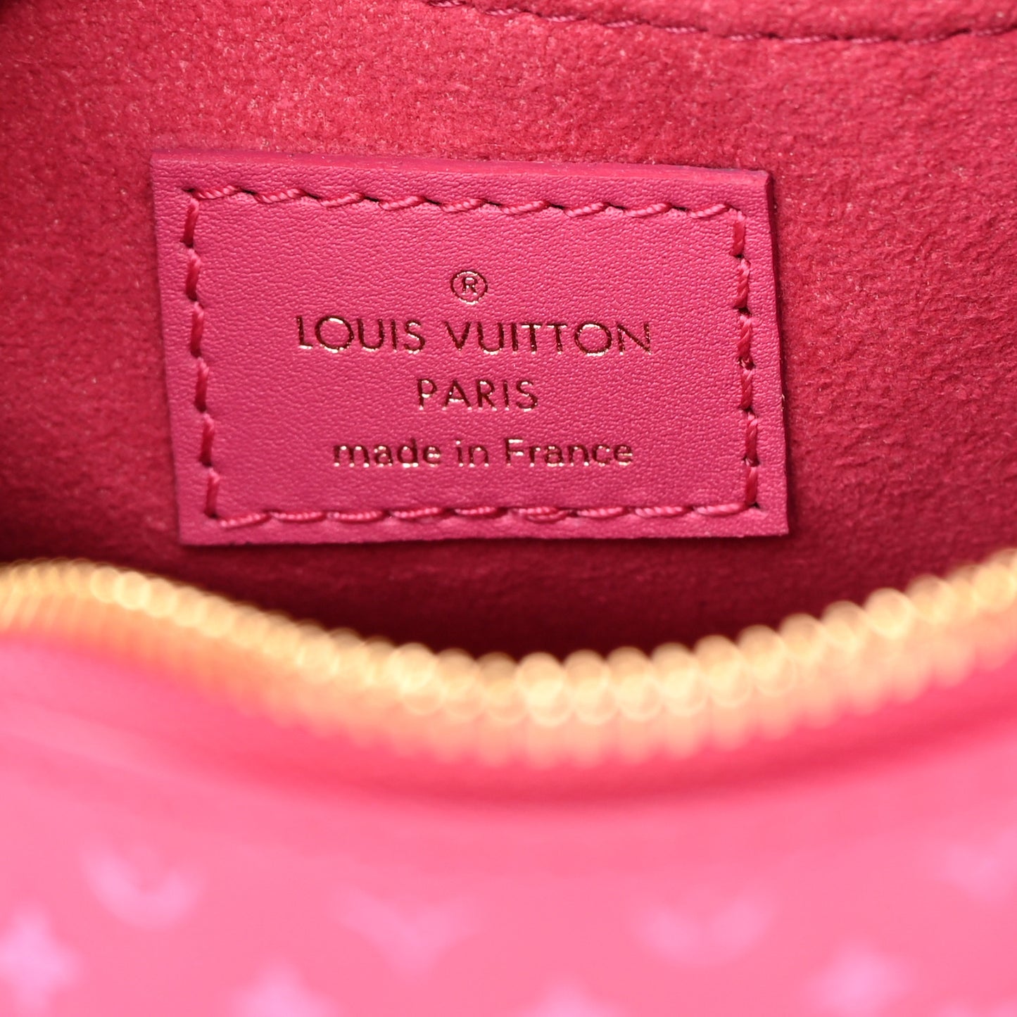 Calfskin Nanogram Embossed Speedy Bandouliere 20 Rose