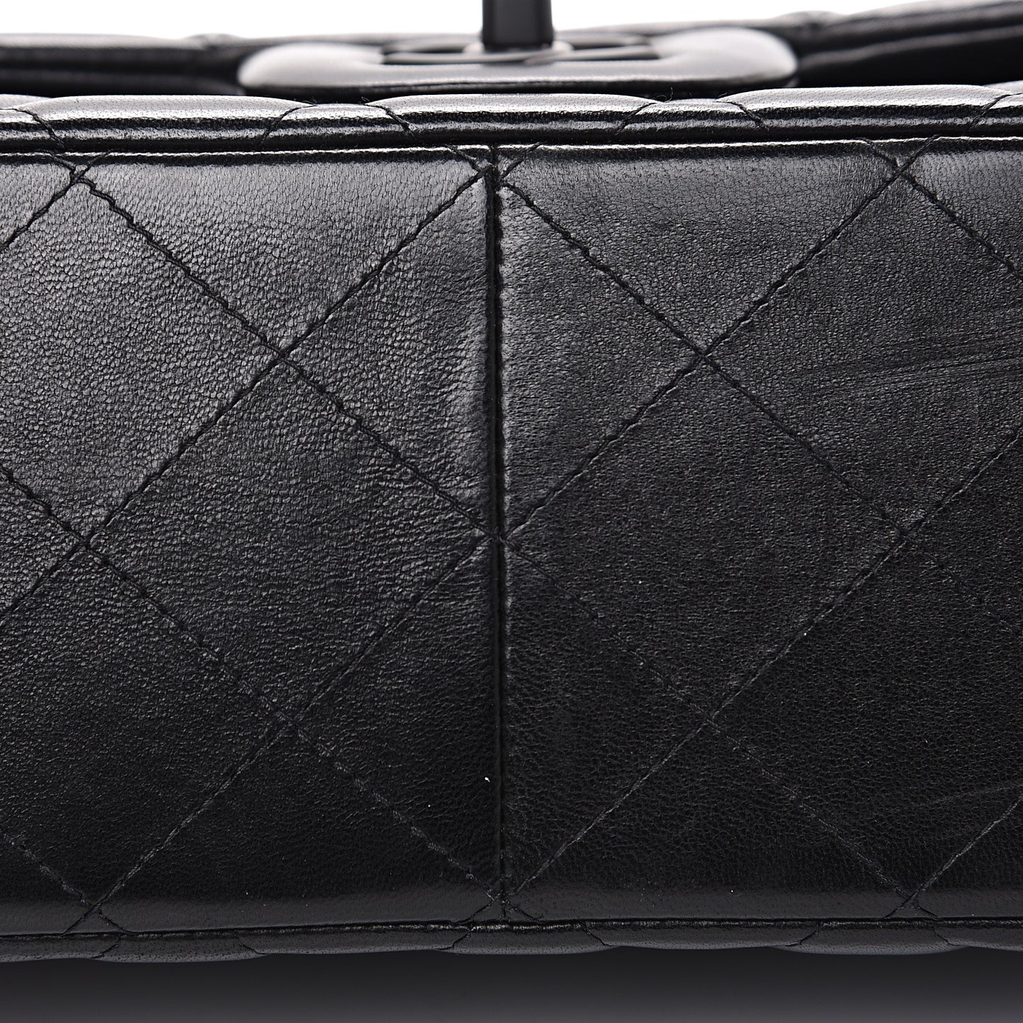 Lambskin Quilted Jumbo Double Flap So Black