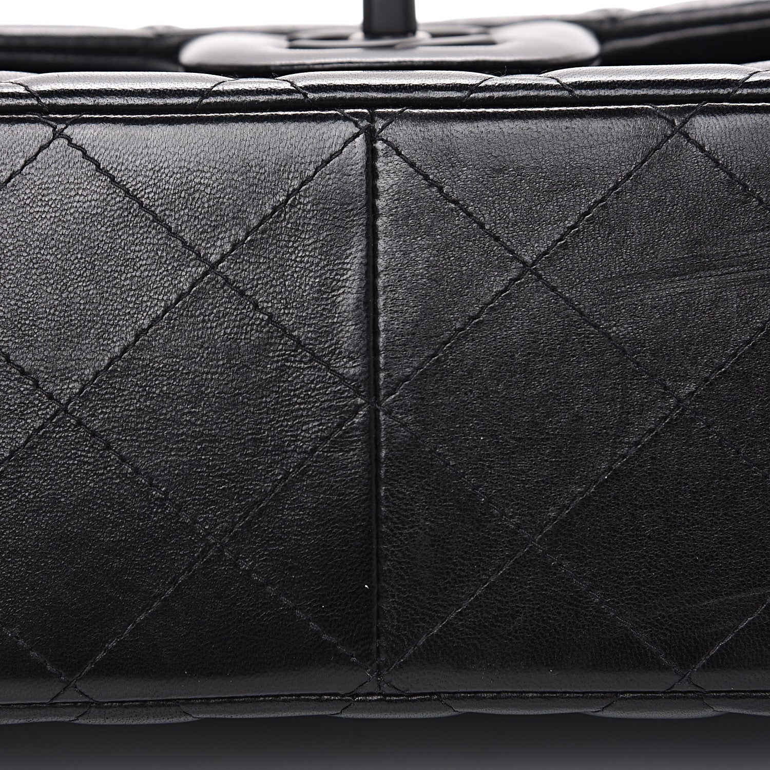 Chanel Lambskin Quilted Jumbo Double Flap So Black 9 of 19