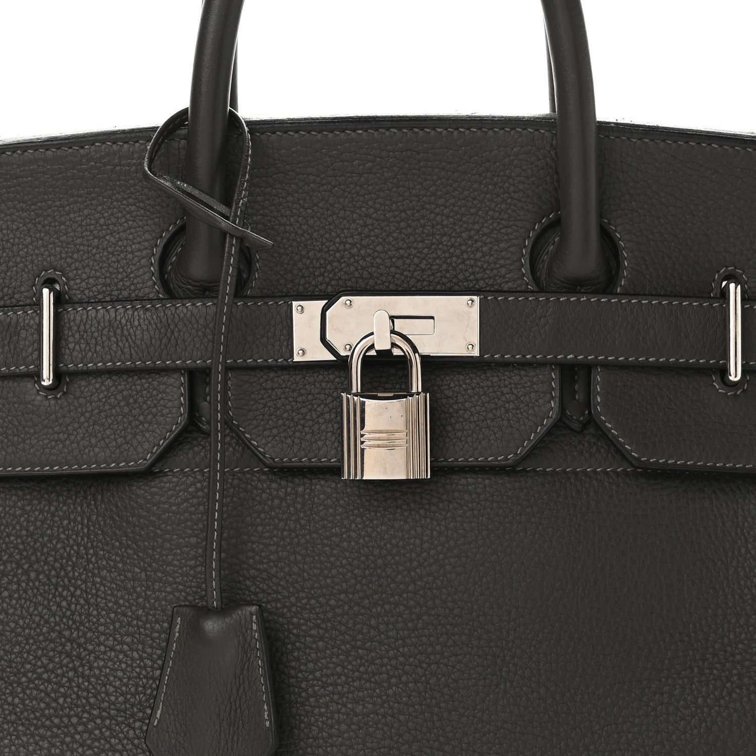 Hermes Taurillon Clemence HAC Birkin 40 Graphite 8 of 15