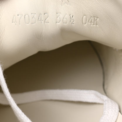 Gucci Calfskin Ayers Blind For Love Embroidered Womens Ace Sneakers 36.5 White 8 of 9