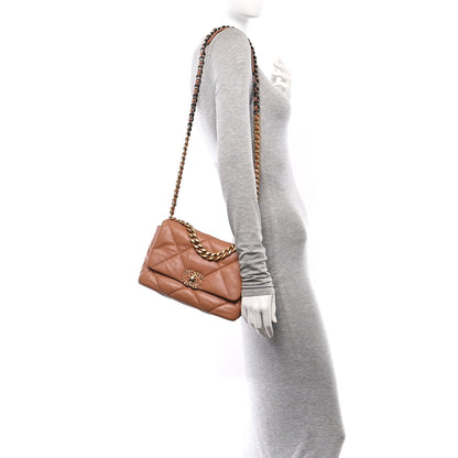 Chanel Lambskin Quilted Medium Chanel 19 Flap Brown 2 of 10