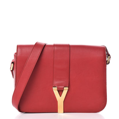 Saint Laurent Calfskin Classic Y Satchel Red 1 of 25