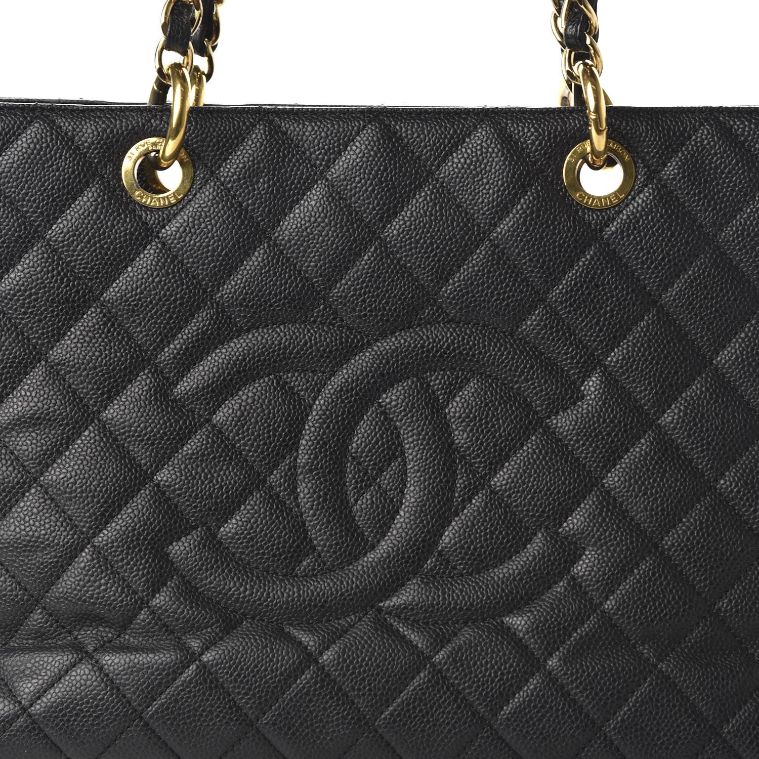 Chanel Caviar Quilted Grand Shopping Tote GST Black 10 of 10