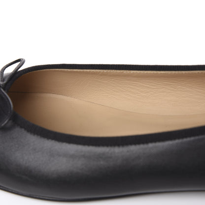 Chanel Lambskin Patent Cap Toe Ballerina Flats 41 Black 9 of 9