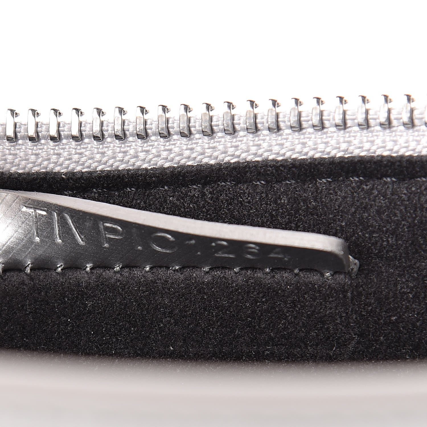 Burberry Metallic Trench Calfskin Medium Zip Lock Pouch Silver 8 of 11