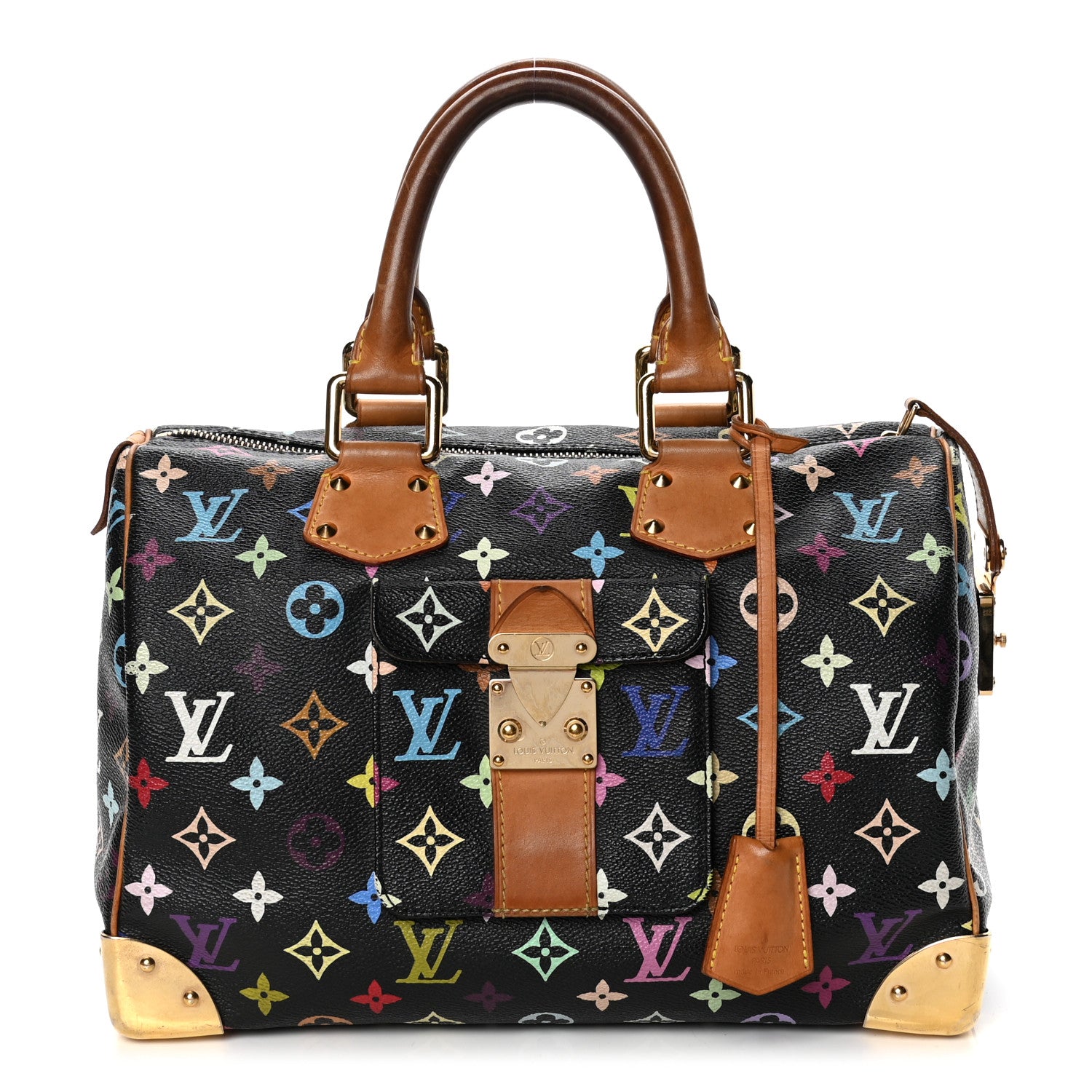Louis Vuitton Monogram Multicolor Speedy 30 Black 2 of 20