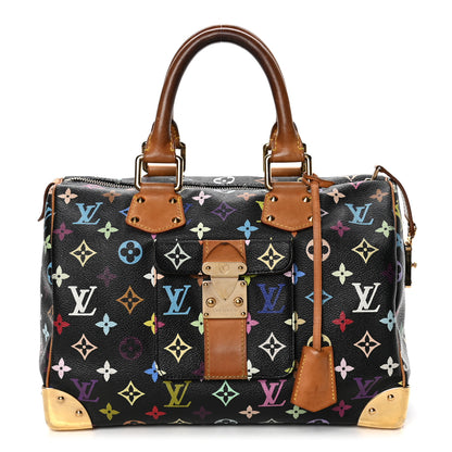 Louis Vuitton Monogram Multicolor Speedy 30 Black 2 of 20