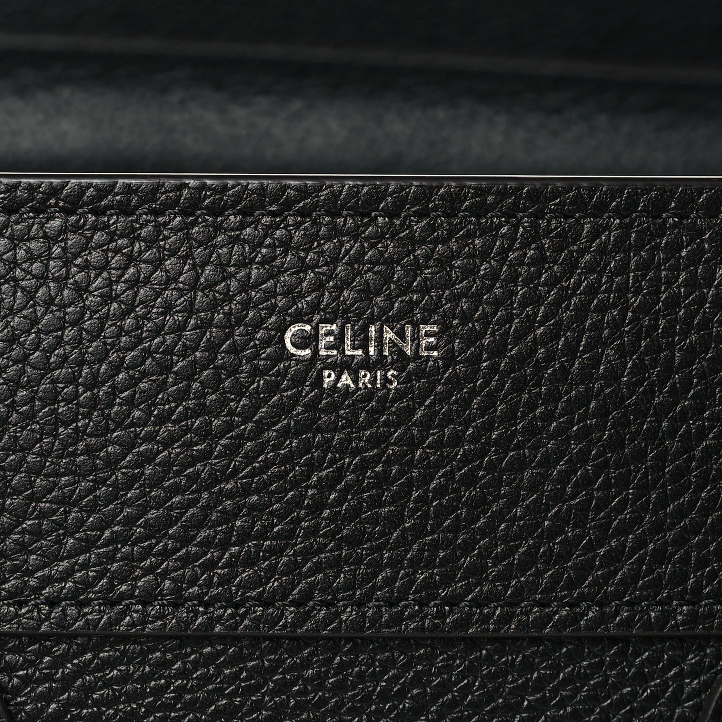 Drummed Calfskin Micro Luggage Black