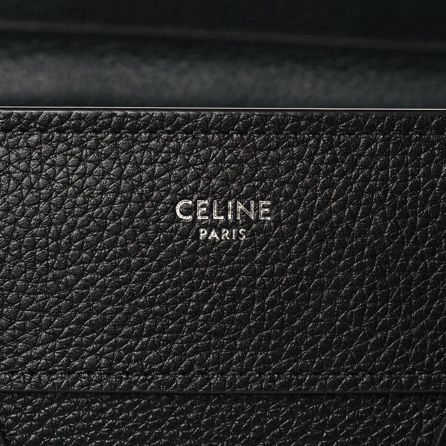 Celine Drummed Calfskin Micro Luggage Black 6 of 10