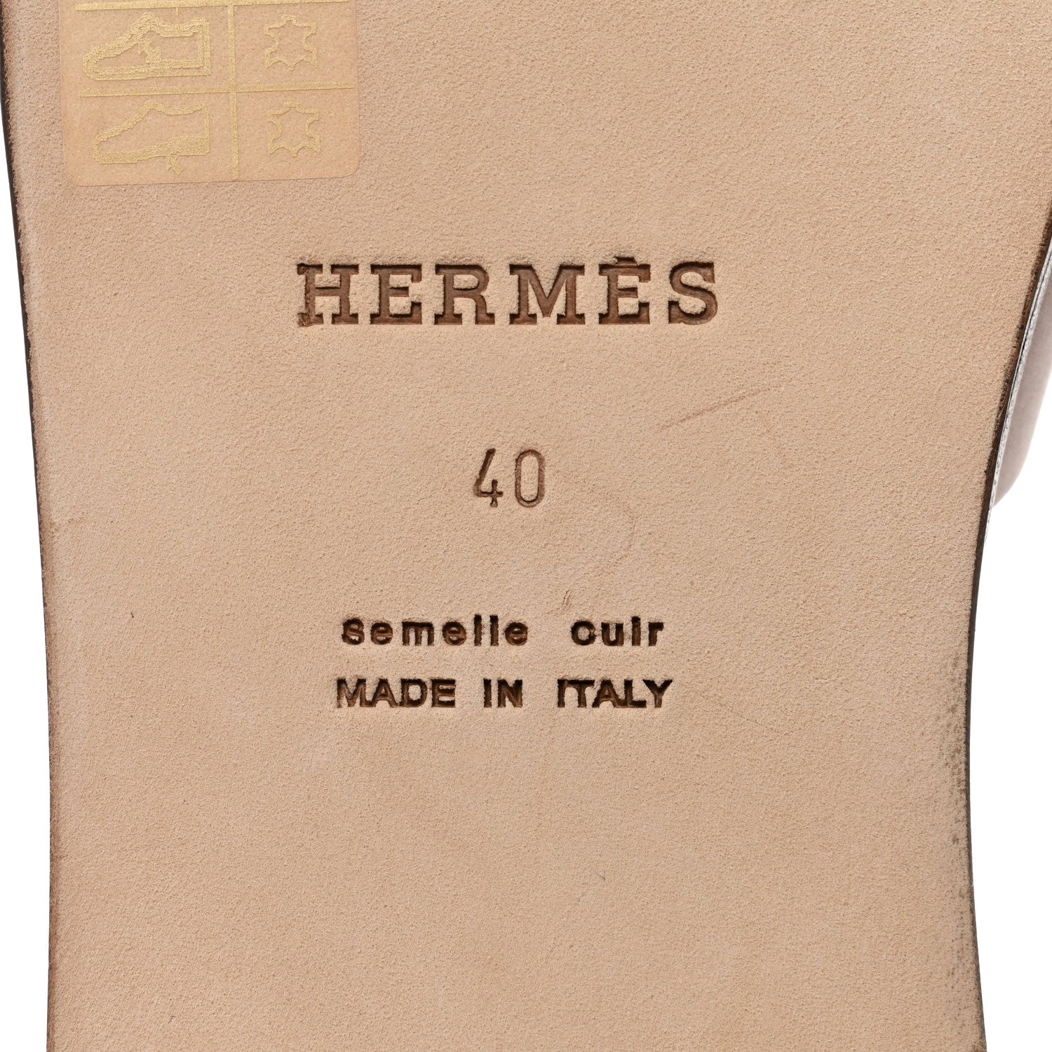 Hermes Calfskin Izmir Sandals 40 Gold 6 of 9