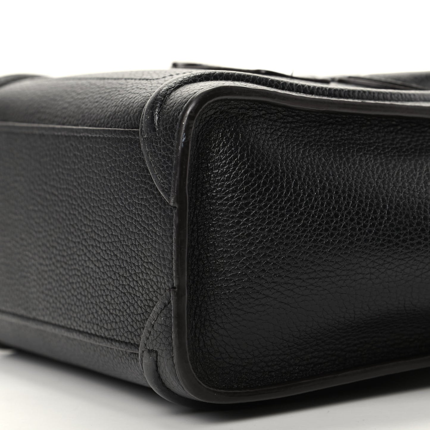 Drummed Calfskin Nano Luggage Black